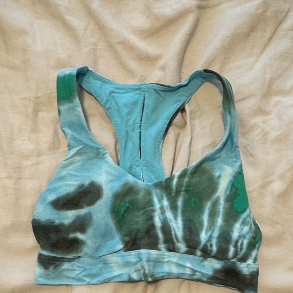 Aerie Blue and Green Tie-Dye Sports Bra
